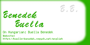 benedek buella business card